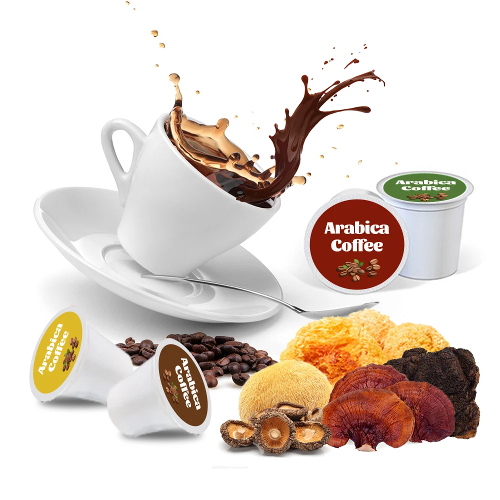 Popular K cup coffee Pod with Medicinal Mushroom extract