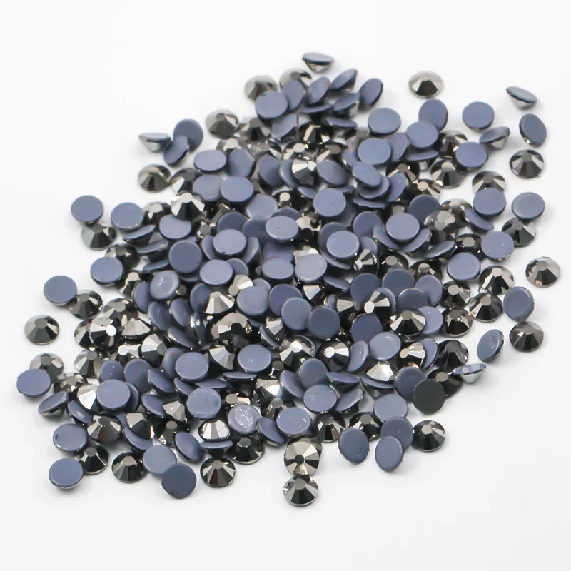 Yantuo Crystal Glass HotFix Flatback Rhinestone Bulk Flat Back Iron On Rhinestones SS10 Hot Fix for clothing garment dress