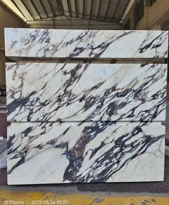 Customized Stone Marble Furniture Calacatta Viola Marble Drawer