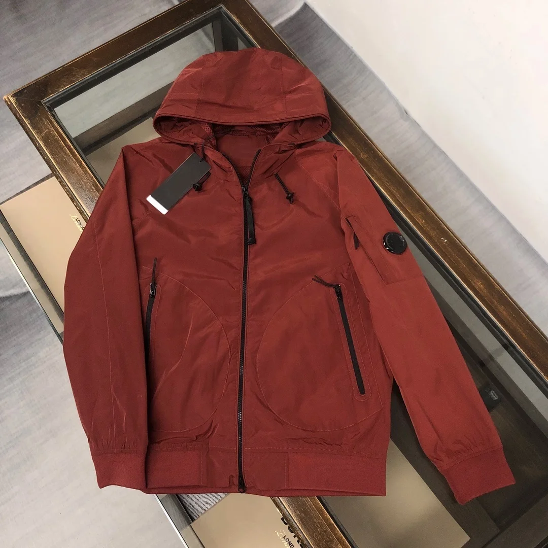 Designer CP hooded nylon jacket men reflective leisure waterproof outdoor zipper double-layer Windbreaker jacket company