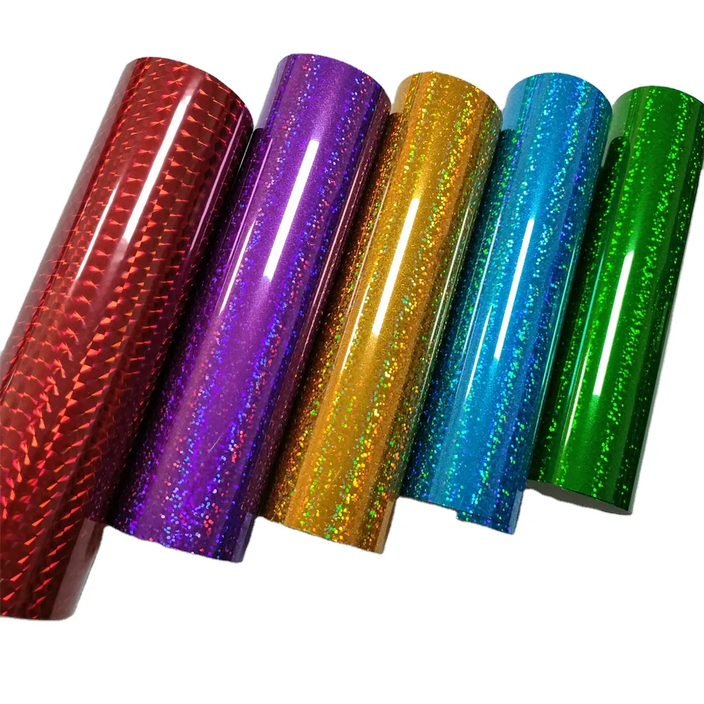 Anolly Popular Color Cutting Craft Vinyl Holographic Rainbow Gradient Vinyl Self Adhesive Vinyl