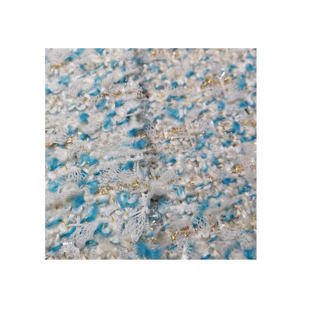 
high quality wool blend tweed fabric woven for clothing 