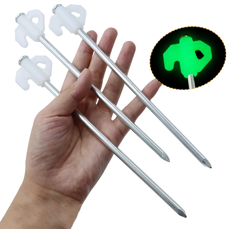 Outdoor Camping Accessories Stainless Steel Tent Stake Beach Sand Tent Peg Ground 21cm Nail