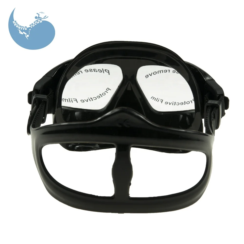 professional safety anti burst swim snorkel scuba dive goggles with nose pocket top silicone freediving mask