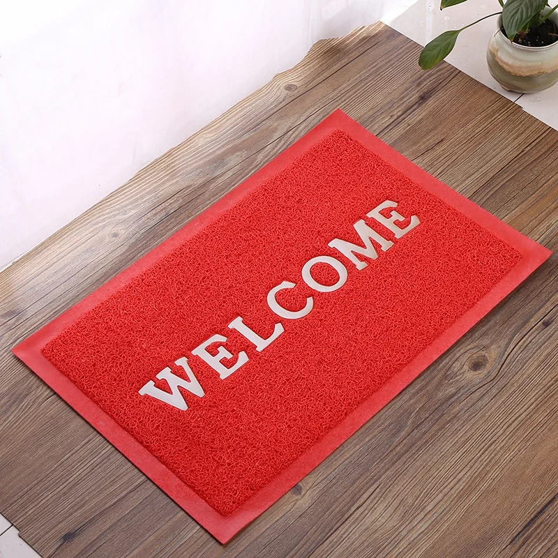 Factory Price Welcome Noodle Entrance Door Mat PVC Coil Mat