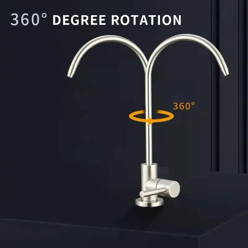 Stainless Steel Kitchen Sink Reverse Osmosis Filter Drinking Purifier Water Faucet
