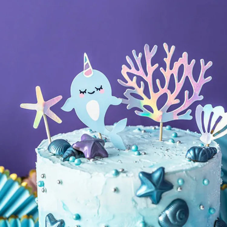 Narwhal Paper Party Plates disposable paper plate children party decoration