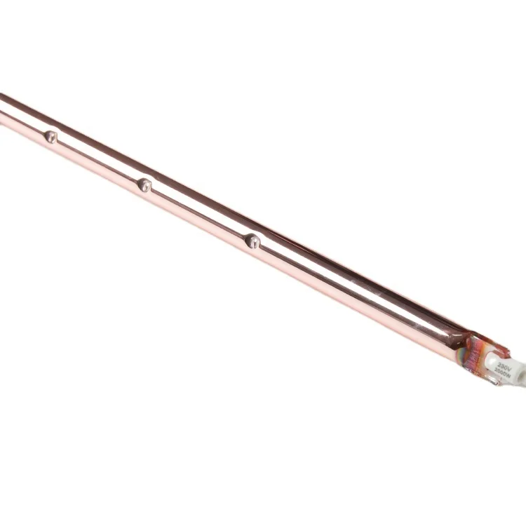 Length 355mm 1500 watt IR Wave shortwave golden tube heating element infrared heat lamp