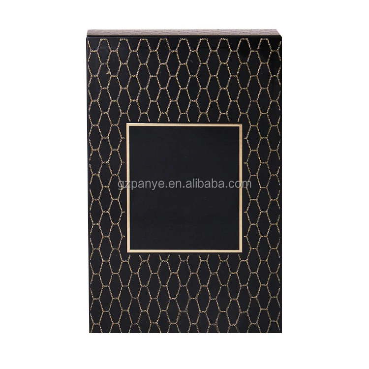 Classical Luxury Custom Black Set Leather Jewelry Perfume Gift packaging Box For cosmetics And Gift storage