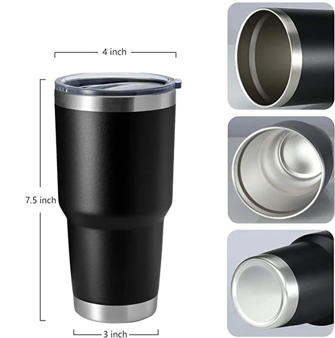 30oz Stainless Steel Double Wall Insulated Vacuum Tumbler BPA Free Beer Mug Amazon Hot Car Mug for Fishing and Camping