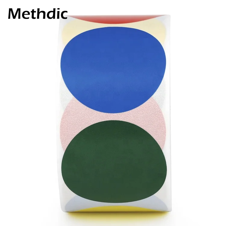 Метдическая круглая Четырехцветная этикетка спасибо 1,5*1,5"