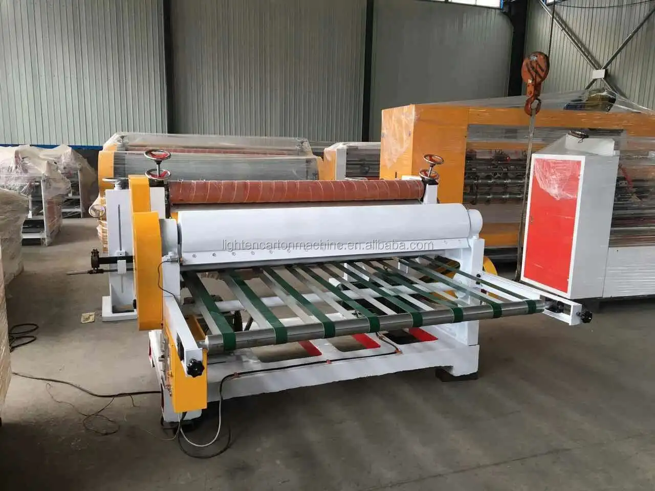 Single facer unit- Corrugated cardboard making machine -semi automatic carton making factory equipment