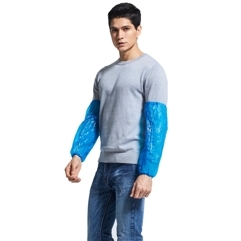 Men Women Disposable Transparent Pe/Cpe Plastic Oversleeve Cover Disposable Arm Sleeve Cover