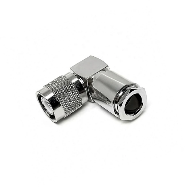 Right Angle TNC Male Clamp Type RF Coaxial Connector for LMR300 LMR400 RG8 5D-FB RG6 Cable