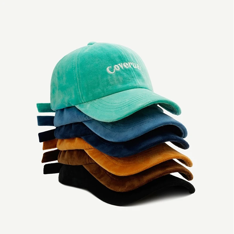 OEM design unstructured dad caps custom logo embroidery suede baseball hat 6 panel baseball cap suede