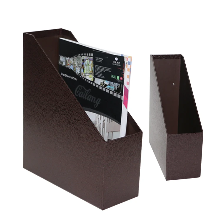 Handmade Custom Organizer Paper Storage Office Desk Holder Box A4 Size Cardboard Paper Magazine File Document Table Holder