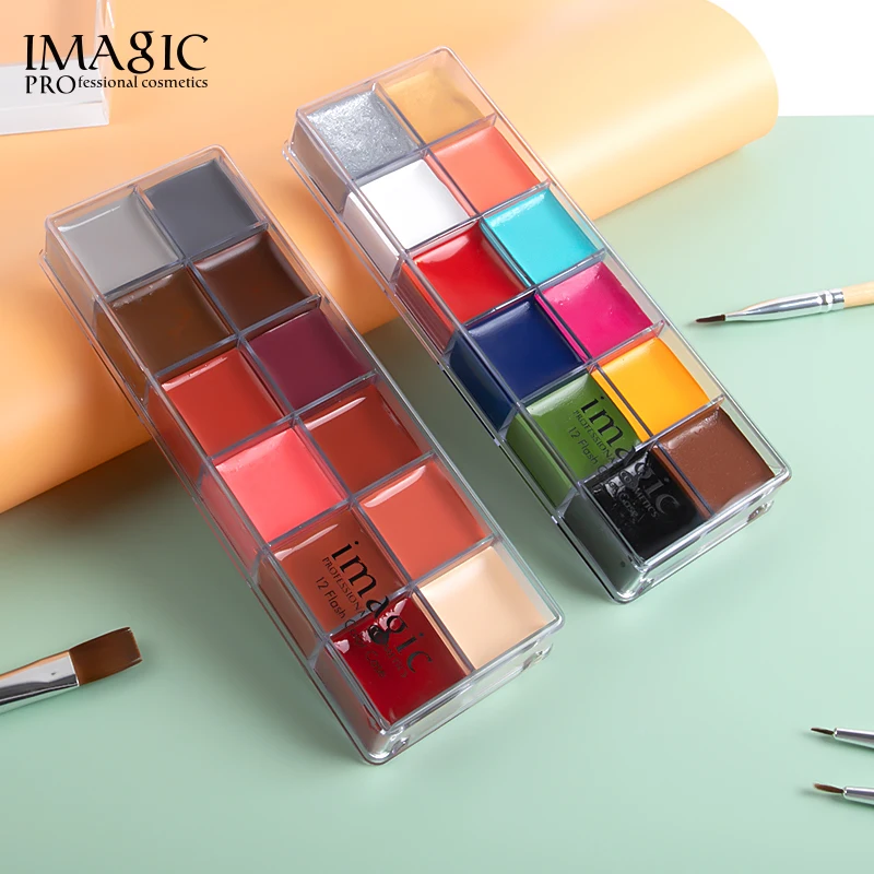 Factory Direct Wholesale Professional 12 Colors 2 Style Available Vegan Face & Body Painting Set Palette For Kids And Adult