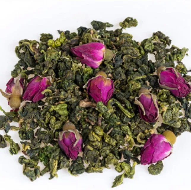 Top grade brands taiwan bubble tea material flower tea whole rose black Oolong tea