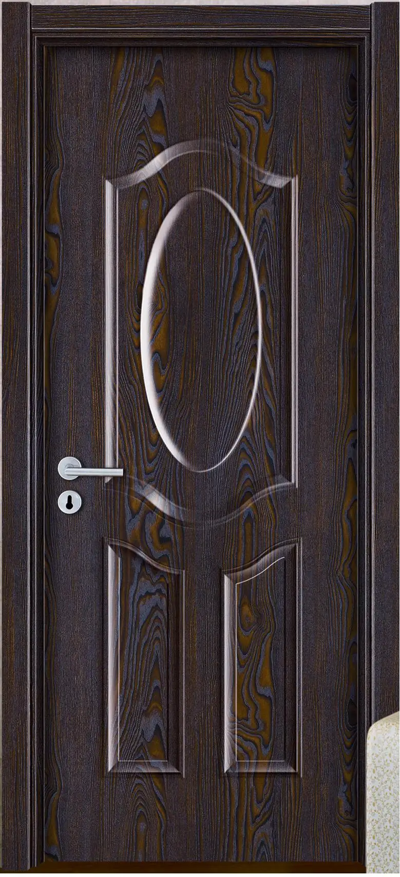 New Door Designs High Quality Interior Melamine Wooden Door  Fashion PVC Wooden Door For House