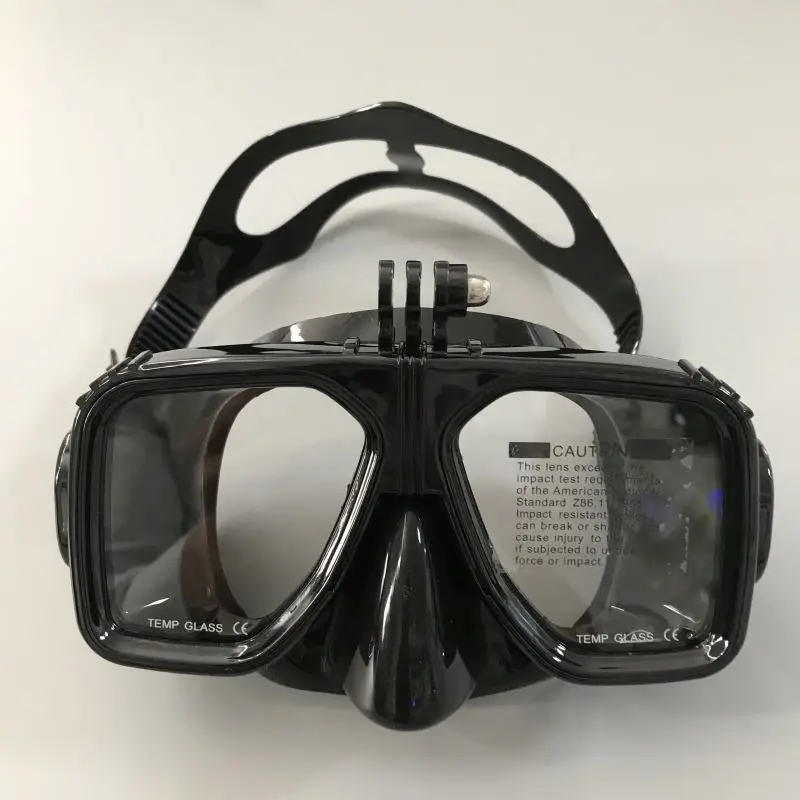 
Top quality low volume silicone spearfishing diving snorkeling goggles anti-fog Freediving mask with mount 