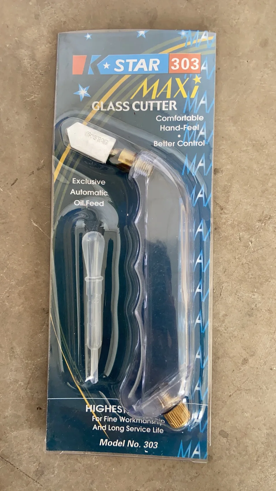 Plastic Pistol Grip Oil Supply Glass Cutter Tool Set