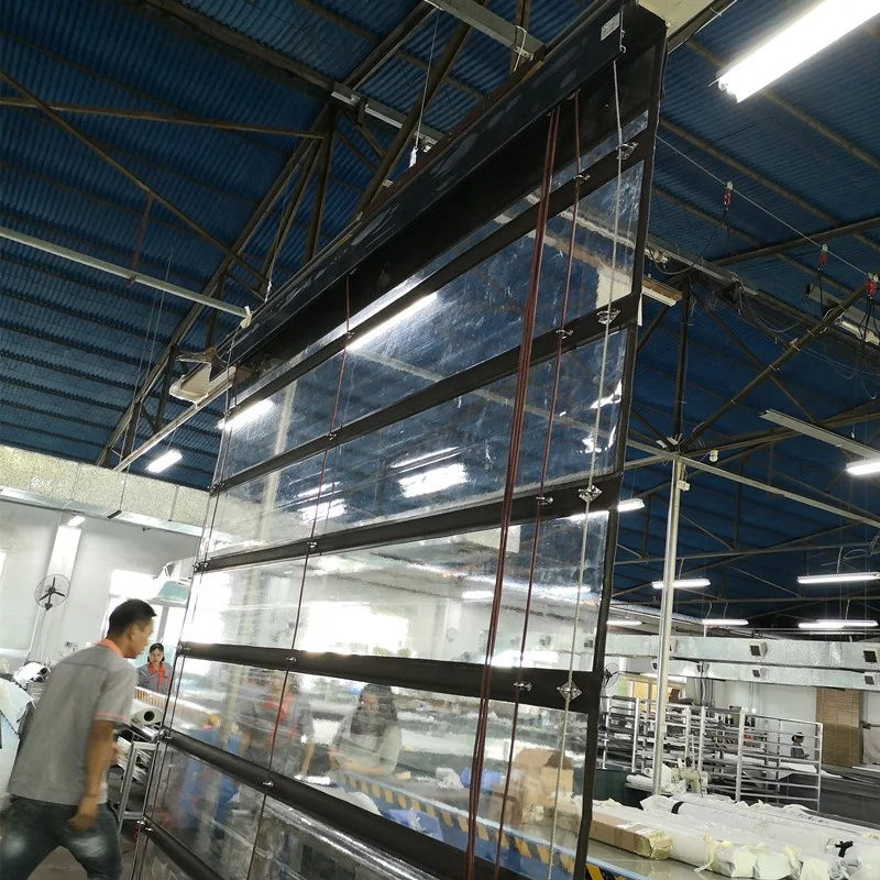 Outdoor Mon Soon PVC Transparent Waterproof Windy Weather Beach Blind