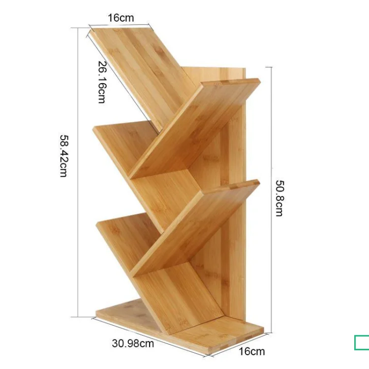 tree Bookcase Book Shelf Rack Organizer Shelving Unit Free Standing Storage for Living Room,Study,Bedroom,Office