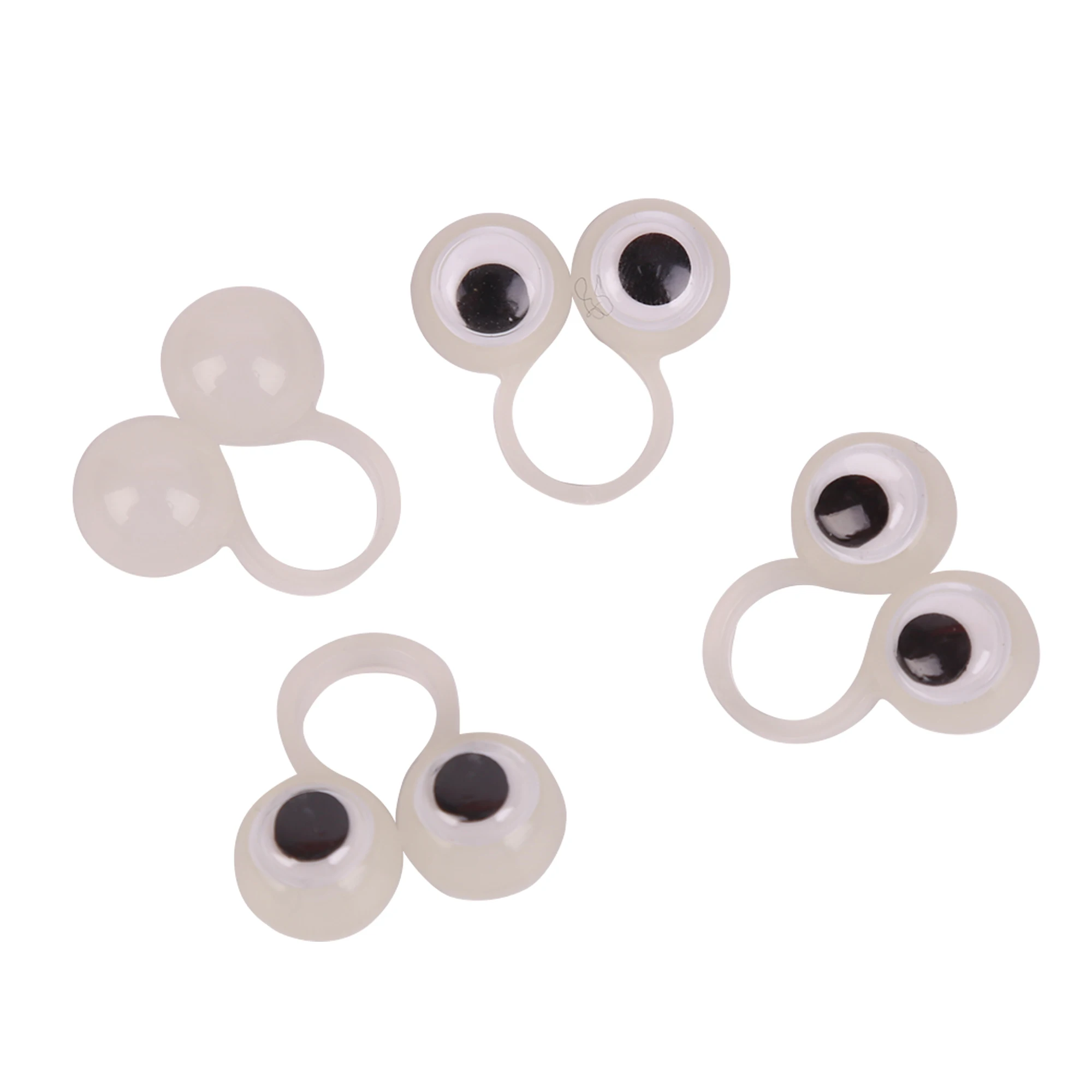 Hot Selling 12 CT Eye Finger Puppets Googly Eye Puppets Eyes luminous Ring mini toys for kids