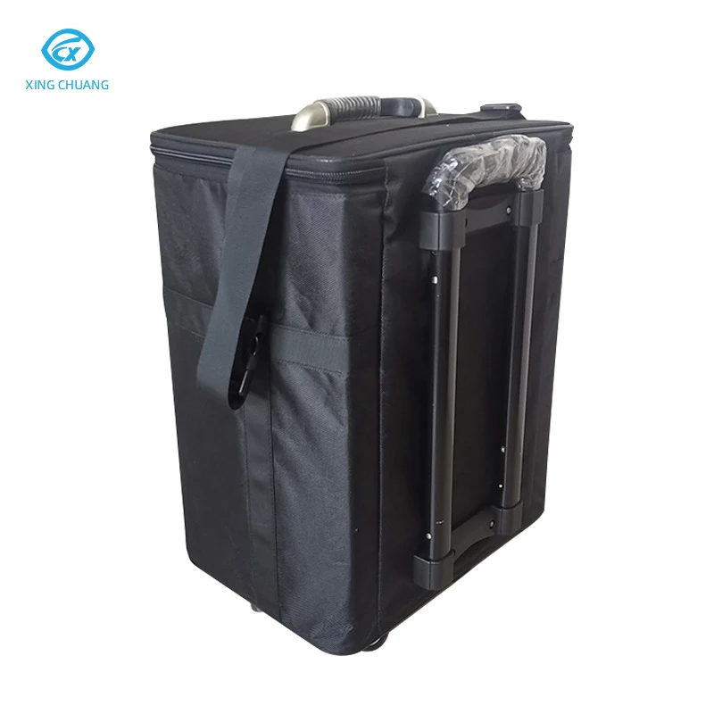 Brand New Black Oxford Cloth Eyewear Display Suitcase Portable High Quality Glasses Trolley Case