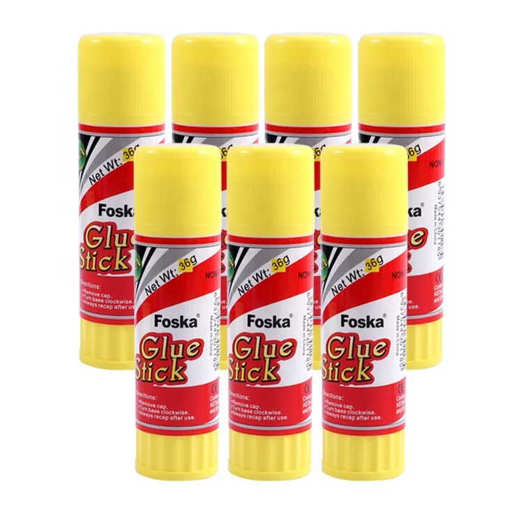 FOSKA 384 шт. DIY клей стойкая адгезия Белый моющийся школьный офис для дома PVA твердый клей-палочки оптом из полипропиленового пластика