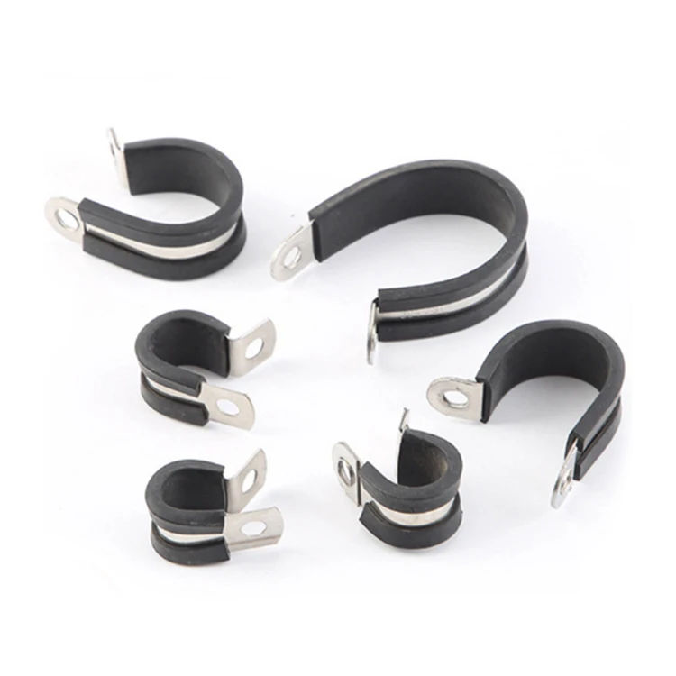 P Clip With Rubber Lined Epdm Clip With Hose Clamp P Type Pipe Clamps