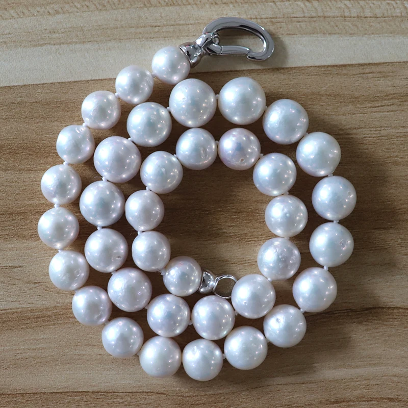 wholesale natural edison pearl necklace,round shape,good luster,light blemish surface,easy use 925 silver clasp