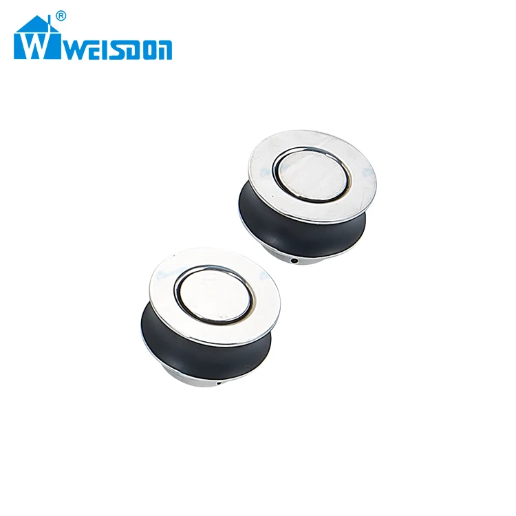 Weisdon Stainless Steel Rail System Screw Handle Roller Sliding Full Set Shower Door Hardware Without Glass
