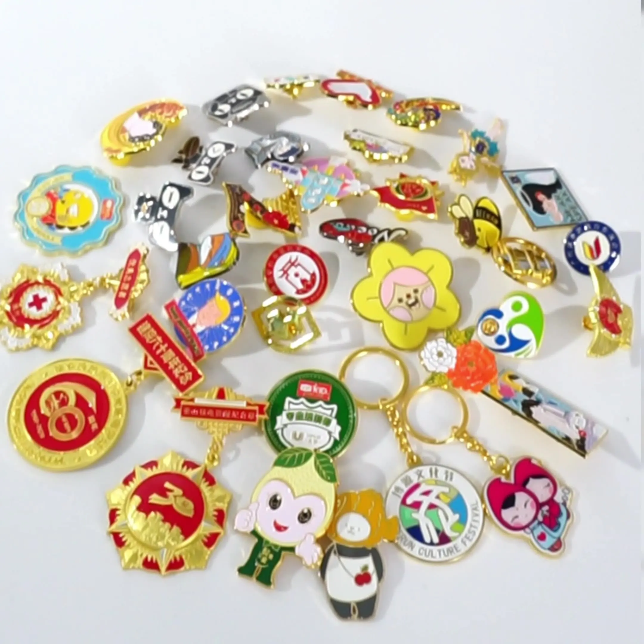 Custom Logo Gold Plated Metal Badges Anime Animal Hard Enamel Pins Manufacture Factory Lapel Pin