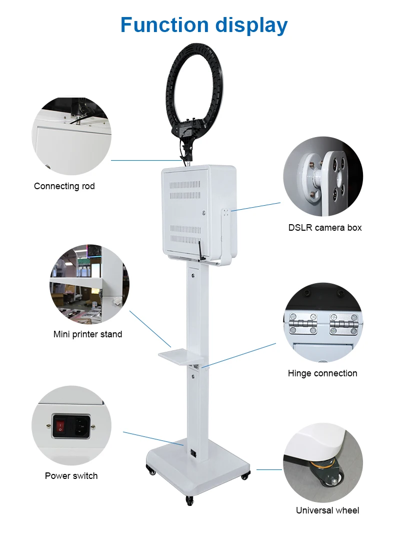 Stock Available Fast Shipment Wedding DSLR Photo Booth Easy Set Up Light Weight Camera Digital Photo Booth With Flight Case