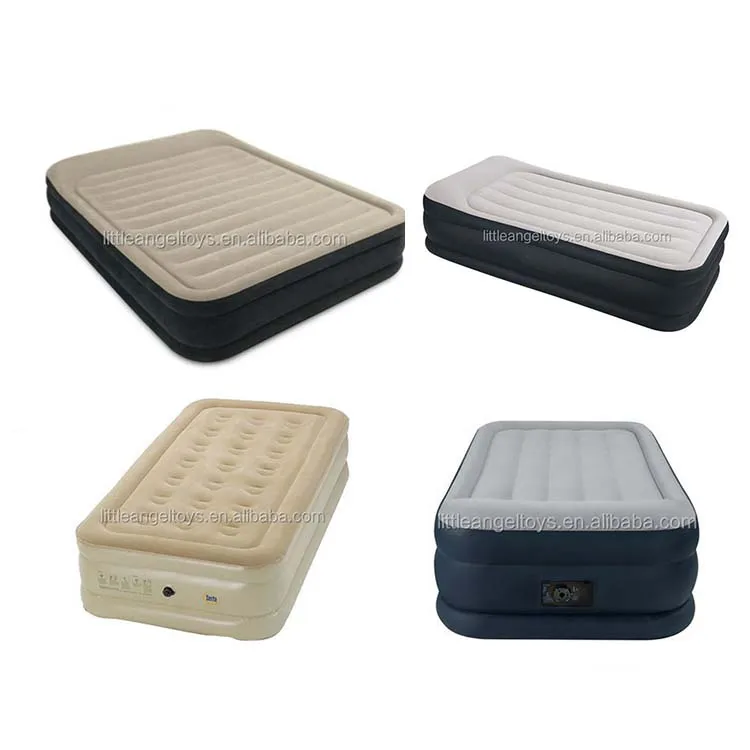 C02 2023 inflatable flocked air bed with electric pump inflatable eco-friendly pvc air mattress for camping