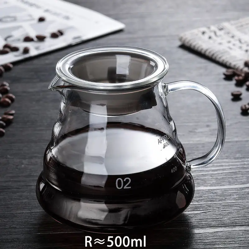 Best Cheap High borosilicate glass Coffee Maker Drip Coffee/Tea Pot set 700ml cloud sharing pot Tea Coffee Maker Kettle