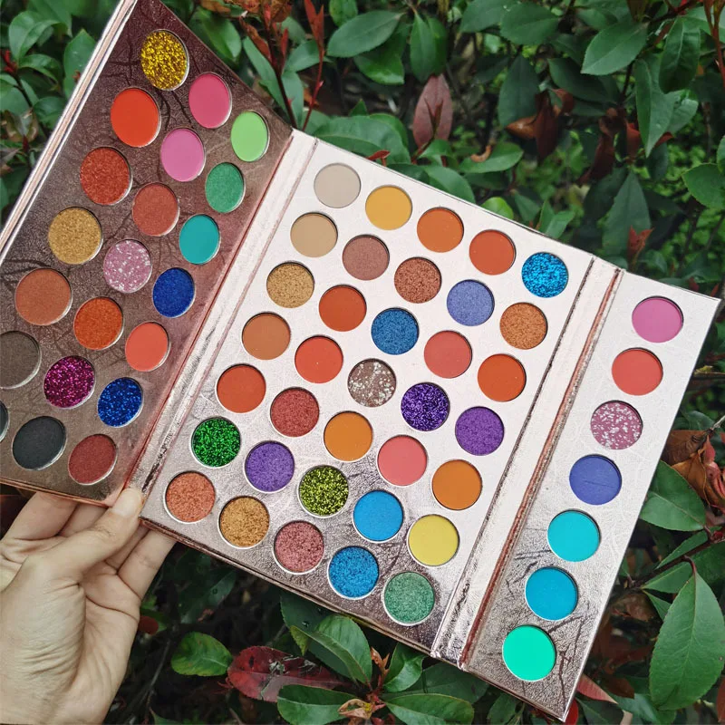 
Hot Sale OEM Cosmetics Wholesale 63 Color Highlight Natural Glitter Eyeshadow palette Matte Private Label Eye Shadow 
