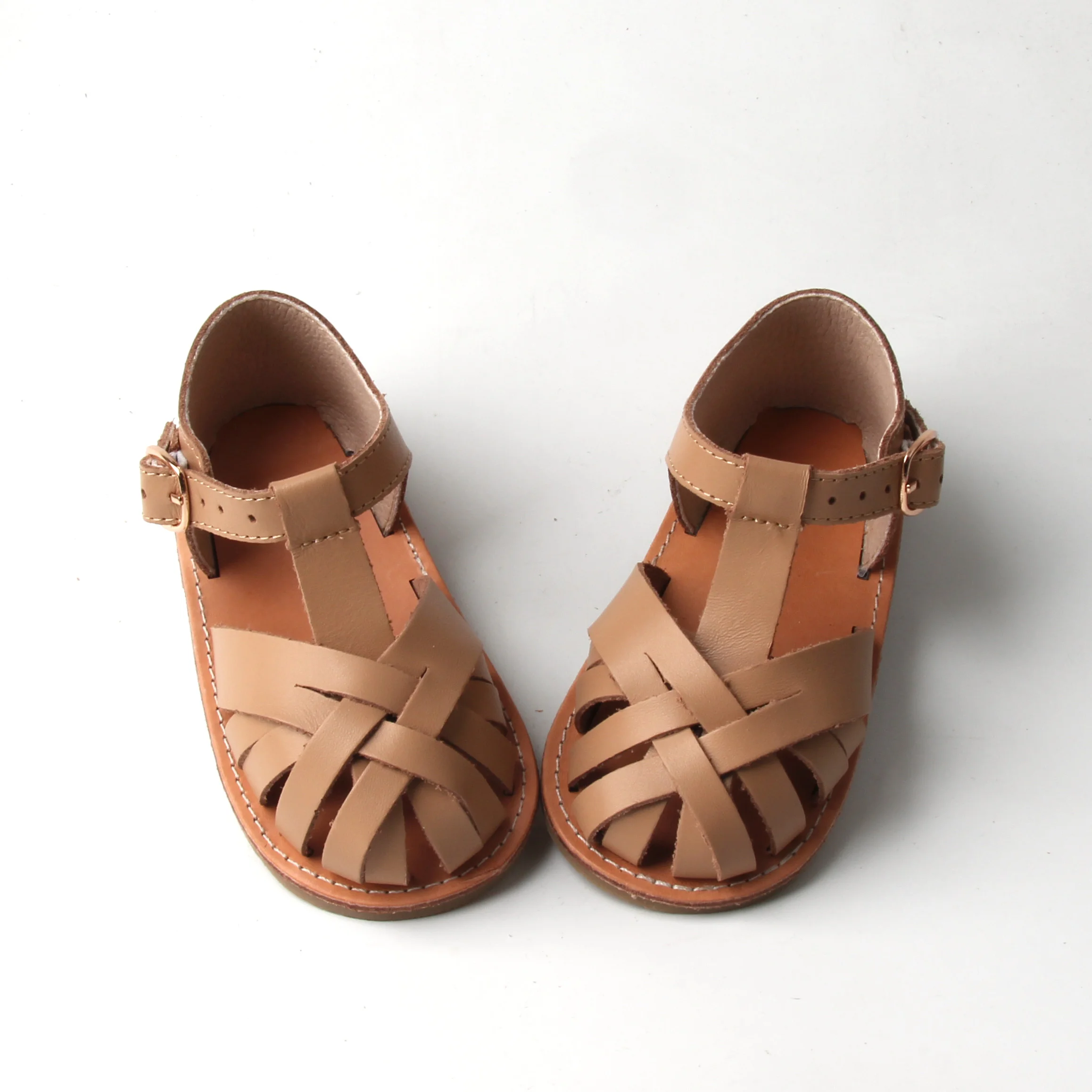  High Quality Australia Hot Selling Flat Shoe Kids Boy Sport Summer Genuine Leather Kid
