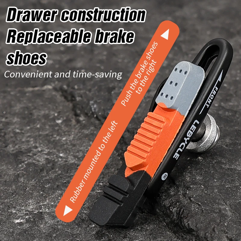 LeBycle Lightweight  High-Performance Racing Matte Finish MTB Road Bike Brake Pads C-Brake Caliper Pad For Aluminum Alloy Ring