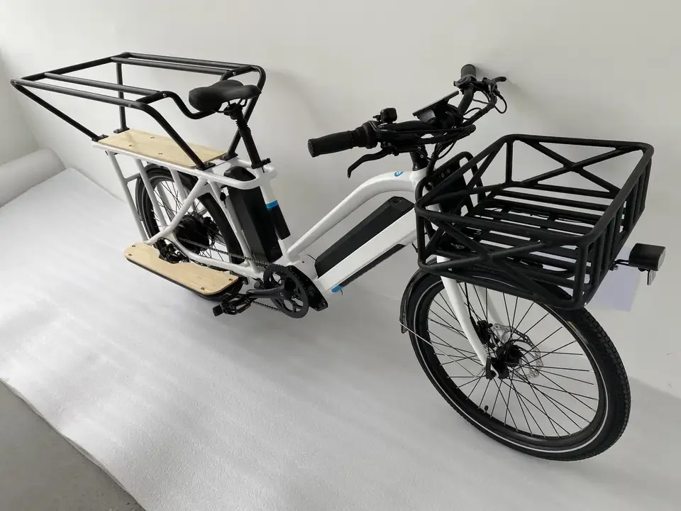 cargo delivery e-bike dual battery long range e bike electric cargo bike for family use electric bicycle e-bike cargo delivery