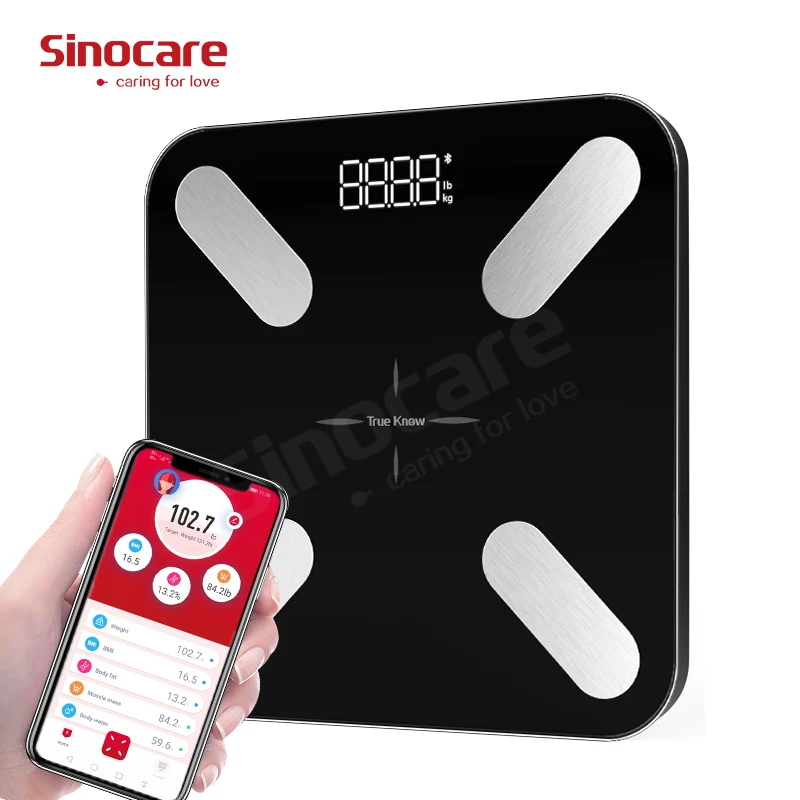 Sinocare Digital Measuring Bathroom Scale Digital Scale Households Bathroom Health Weight Bathroom Scale Digital