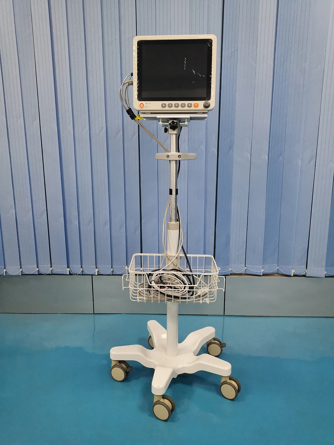 High Quality medical rolling monitor stand NBR-MT-01A Height adjustable Patient monitor trolley cart for hospital