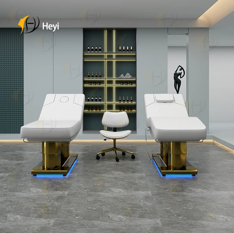 most comfortable professional beautician stationary adjustable electric flat massage table