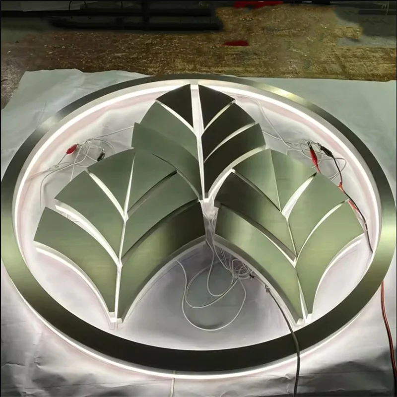 Metal Backlit 3d Sign For Company Brand Logo Outdoor Store Sign Custom Business Signs Led Signage Letters