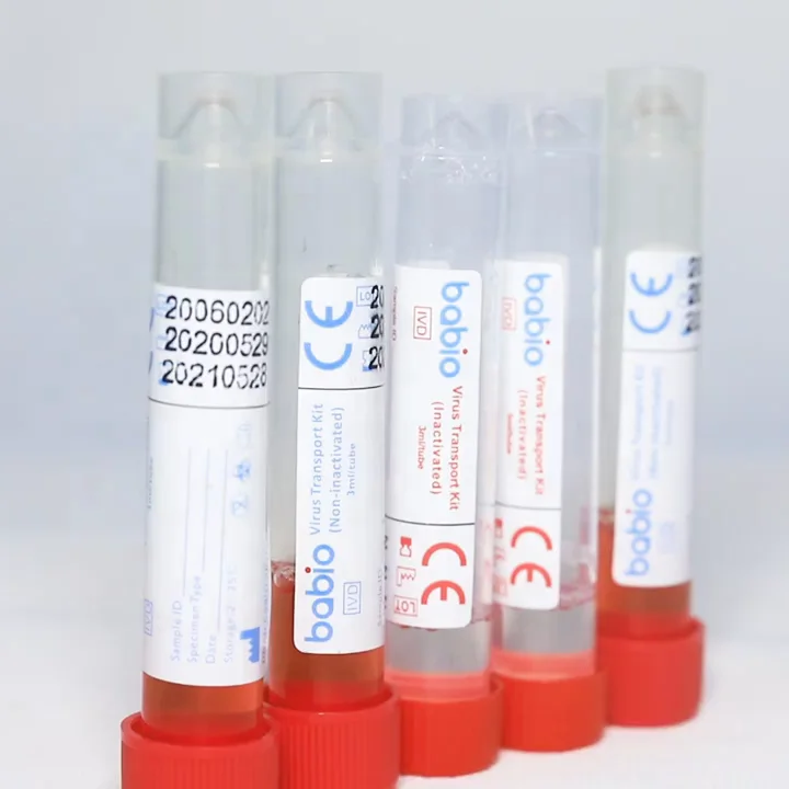 Factory Price Non-inactivated/inactivated Transport Medium Viral Sampling Tube with Cotton Swab