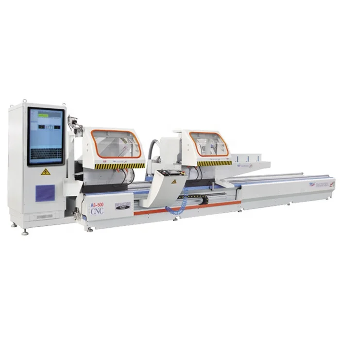 Станок для резки алюминиевого профиля с сенсорным экраном cnc двойной головкой