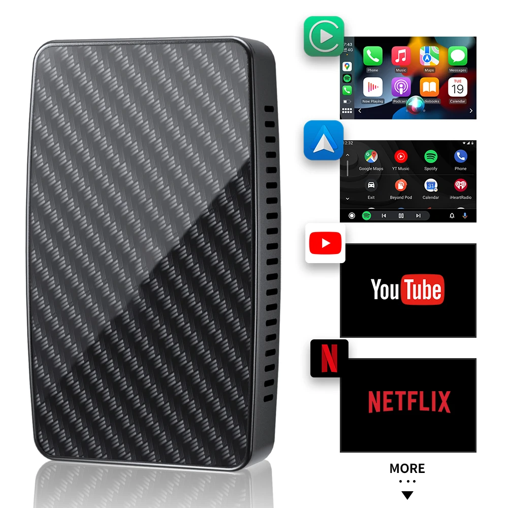 Ottocast Customization Multimedia Carplay Box Wireless Carplay and Android Auto to Wireless Carplay You tube Netflix