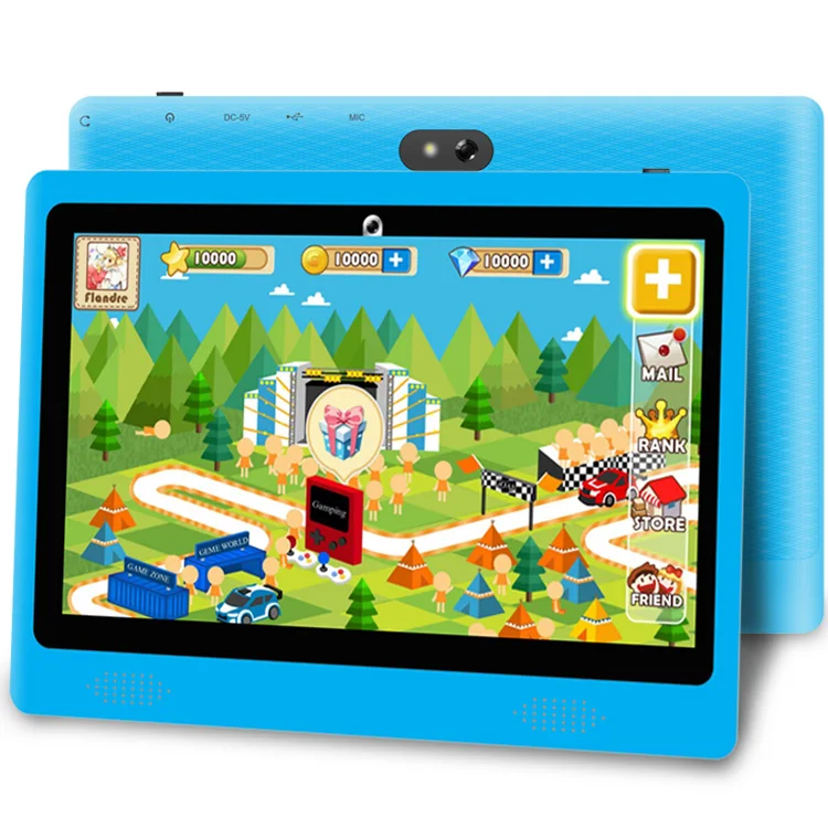 Оптовая продажа Прочный планшетный ПК с системой андроида 16GB USB C Детский обучающий планшет с четырехъядерным процессором