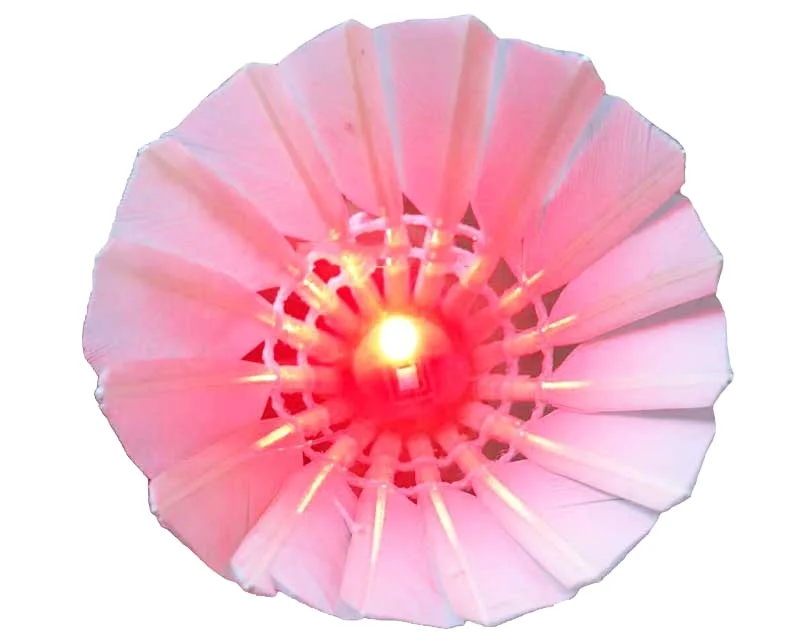 Лидер продаж, светодиодный светильник, нейлоновый волан, светящиеся воланы для игры в темноте, нейлоновые воланы для бадминтона для ночного бадминтона